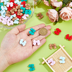 50 шт. 5 цвета непрозрачные подвески из смолы&nbsp;RESI-DC0001-48