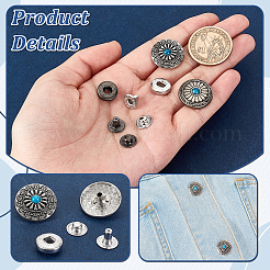 20 комплект 2-х цветных латунных кнопок FIND-GA0003-65