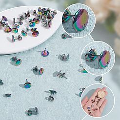 50 шт. ионное покрытие (IP) 304 нержавеющая сталь гвоздики фурнитура для сережек STAS-AR0002-52