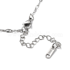 Не тускнеющая текстурированная цепочка из нержавеющей стали 304 с узором NJEW-D045-02P