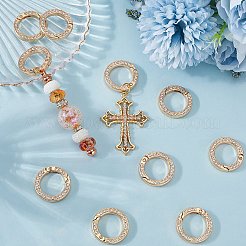 12 шт. сплав кристалл горный хрусталь пружинные затворные кольца FIND-SC0012-68KCG