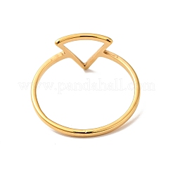 Ионное покрытие(ip) 201 нержавеющая сталь треугольное кольцо для женщин RJEW-G266-05G