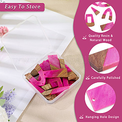 20шт 10 стиля подвески из смолы и дерева&nbsp;WOOD-TA0002-67B