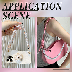 2 шт. 2-цветный удлинитель для ремня кошелька из АБС-пластика с имитацией жемчуга&nbsp;AJEW-UN0002-26