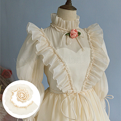 5 ярд кружевной отделки из смолы и шифона с оборками OCOR-WH0090-95