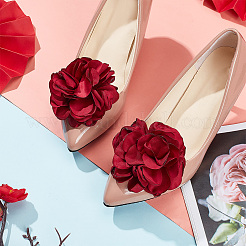 Цветочные украшения для обуви из полиэстера&nbsp;AJEW-WH0471-100B