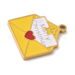 Эмалевые подвески из нержавеющей стали 304 с рождественской тематикой&nbsp;LS-STAS-K312-04M-G