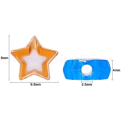 300шт 12 цвета прозрачные акриловые бусины&nbsp;TACR-CJ0001-63