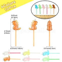 10 шт. большие подвески из светящейся полупрозрачной смолы&nbsp;FIND-FS0002-91E