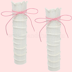 Носки из полиэстера с бантом и кружевом&nbsp;AJEW-WH20080-19A