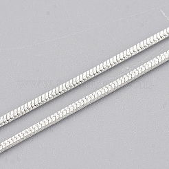 Латунь круглый змея цепи ожерелье материалы MAK-T006-11A-S