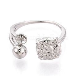 Квадратные латунные колышки для колец KK-N274-20P