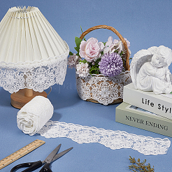 5 ярд полиэстеровой цветочной вышивки кружевной отделки&nbsp;OCOR-GF0004-38A