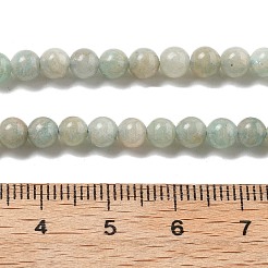 Природных амазонит бисер нитей G-K068-03-4mm-A