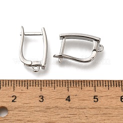 Покрытие стойки латунь микропаве фианит серьги обручи&nbsp;EJEW-H143-10P