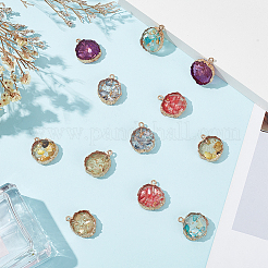 12шт 6 цвета прозрачные подвески из смолы CRES-CA0001-22