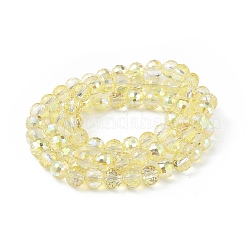 Прозрачные стеклянные бусины гальваническим пряди&nbsp;EGLA-F151-FR01