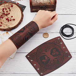 Браслет с кожаным ремешком и широким ремешком BJEW-WH0019-05A