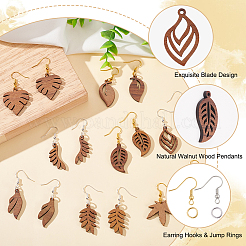 Набор для изготовления сережек в виде листьев своими руками&nbsp;DIY-OC0004-44