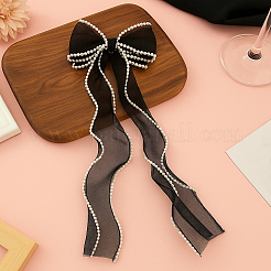 2 шт. 2-х цветные полиэстеровые заколки-банты для волос OHAR-HY0001-07