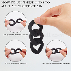 100 шт. 5 стиля прорезиненных акриловых соединительных колец OACR-PH0001-54