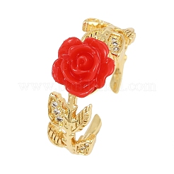 Манжеты из цветочной смолы RJEW-P155-01A-G