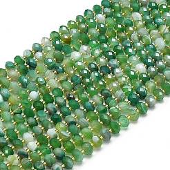 Натуральные полосатые агатовые бусы G-P573-A14-01