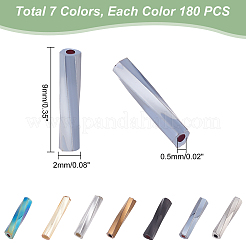 1260 шт. 7 вида стеклянных витых бусин&nbsp;SEED-PH0001-55