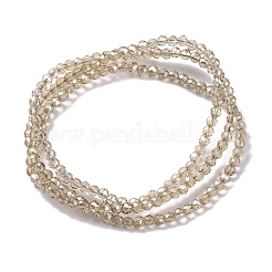 Стеклянные бусины с гальваническим покрытием  EGLA-H107-01A-PL03