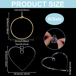 50 шт. акриловое кольцо для этикетки на бокал для вина&nbsp;AJEW-UN0002-48