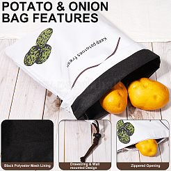 2 шт. 2 шт. мешков для хранения из хлопчатобумажной ткани с принтом ABAG-CN0001-09