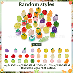 Непрозрачные и прозрачные кабошоны из смолы&nbsp;RESI-WH0038-68