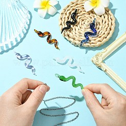 6 шт. 6-х цветные большие подвески ручной работы в технике лэмпворк&nbsp;LAMP-CJ0002-63