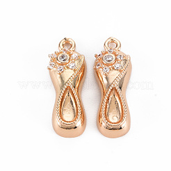 Покрытие стойки латунь микропаве прозрачные подвески из кубического циркония&nbsp;KK-T060-39-RS