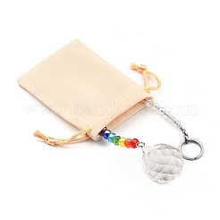 Чакра круглый шар хрустальный ловец солнца подвески с маятником PALLOY-JF00461-02