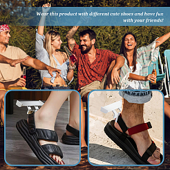 2 пара 2-х цветных пластиковых украшений для обуви FIND-GA0003-85