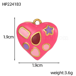 Подвески из нержавеющей стали 304 с эмалью&nbsp;STAS-OY007-59G