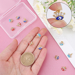 12 шт. 3 цвета латунные подвески с микропаве и кубическим цирконием&nbsp;ZIRC-AR0001-12