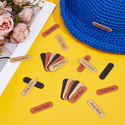 60 шт. 3-х цветные этикетки из искусственной кожи DIY-WR0004-67