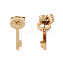 Серьги-гвоздики из нержавеющей стали 304 с вакуумным покрытием PVD для женщин&nbsp;EJEW-A048-40A-G