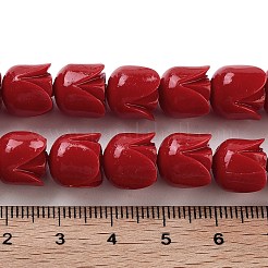 Синтетические нити бусин из кораллового цветка и розы&nbsp;CORA-U001-01B-03