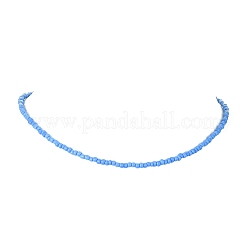 2шт 2-цветное ожерелье из стеклянного бисера NJEW-FZ00010