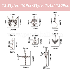 60 шт. 12 стиля подвески из сплава в тибетском стиле на тему Хэллоуина TIBEP-DC0001-35