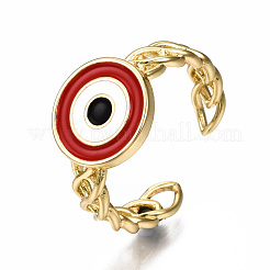 Манжеты из латуни с эмалью RJEW-N035-011-NF