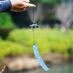 2 шт. 2 стиля японских чугунных колокольчиков-ветерных колокольчиков HJEW-BC0001-47B