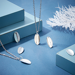 80 шт. латунная пустая бирка плоская овальная срезная подвеска KK-FH0002-56