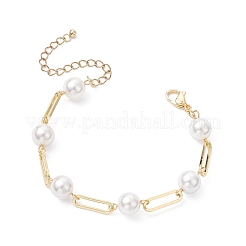 Латунные браслеты скрепки NJEW-JB12202