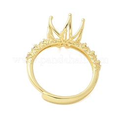 Цветочная латунь микропаве кубический цирконий регулируемые настройки кольца KK-K297-17G