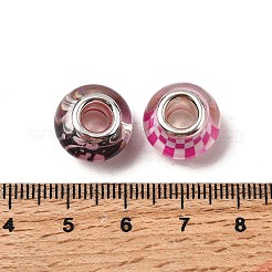 Европейские бусины из прозрачной смолы с печатью RESI-C063-03D
