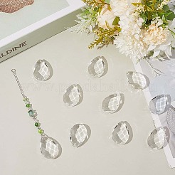 10шт прозрачные стеклянные подвески&nbsp;GLAA-SP0001-45A